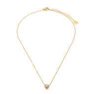 COLLAR ZO16055N DORADO BLANCO ACERO INOXIDABLE 2D21
