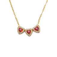 COLLAR ZO14967N DORADO+ROJO Acero Inoxidable 2D21 2D21