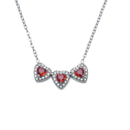 COLLAR ZO14967N PLATEADO+ROJO Acero Inoxidable 2D21 2D21