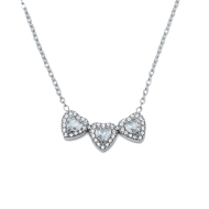 COLLAR ZO14967N PLATEADO+BLANCO Acero Inoxidable 2D21 2D21