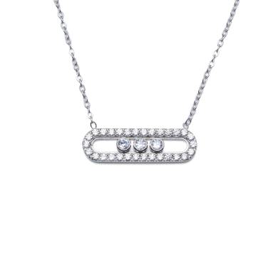 COLLAR ZO16058N PLATEADO  ACERO INOXIDABLE E29