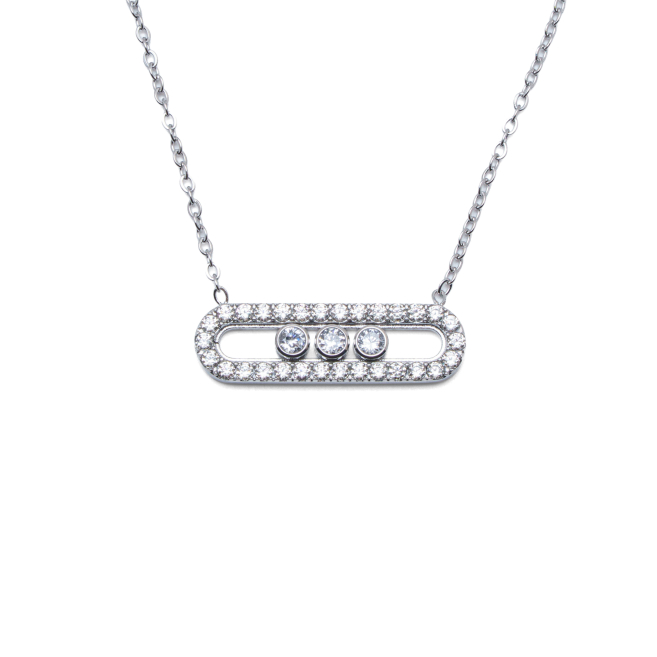 COLLAR ZO16058N PLATEADO  ACERO INOXIDABLE E29