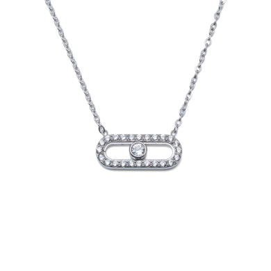 COLLAR ZO16064N PLATEADO  ACERO INOXIDABLE E29