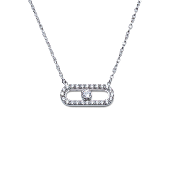 COLLAR ZO16064N PLATEADO  ACERO INOXIDABLE E29