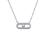 COLLAR ZO16064N PLATEADO  ACERO INOXIDABLE E29