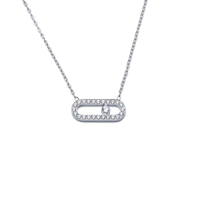 COLLAR ZO16062N PLATEADO  ACERO INOXIDABLE E29