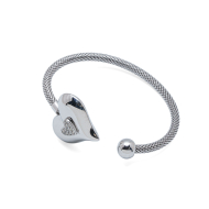 BRAZALETE ZO13337B PLATEADO  ACERO INOXIDABLE 2C48