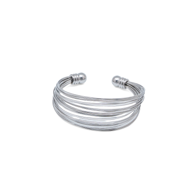 BRAZALETE ZO15031B PLATEADO  ACERO INOXIDABLE 2C56