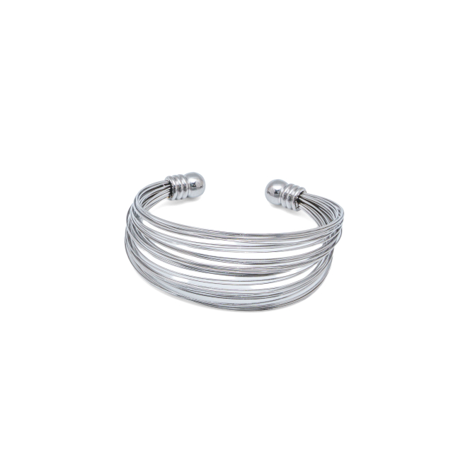 BRAZALETE ZO15031B PLATEADO  ACERO INOXIDABLE 2C56