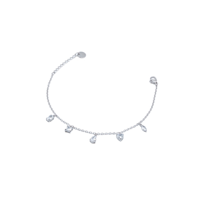 PULSERA ZO15461B PLATEADO BLANCO ACERO INOXIDABLE 2C31