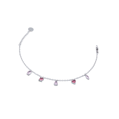 PULSERA ZO15461B PLATEADO ROSA ACERO INOXIDABLE 2C31