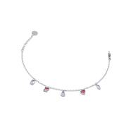 PULSERA ZO15461B PLATEADO ROSA ACERO INOXIDABLE 2C31