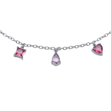 PULSERA ZO15461B PLATEADO ROSA ACERO INOXIDABLE 2C31