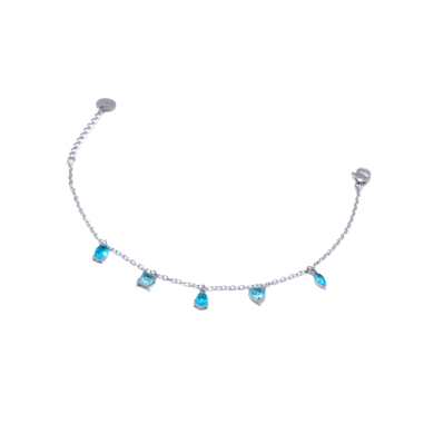 PULSERA ZO15461B PLATEADO AZUL ACERO INOXIDABLE 2C31