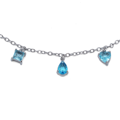 PULSERA ZO15461B PLATEADO AZUL ACERO INOXIDABLE 2C31