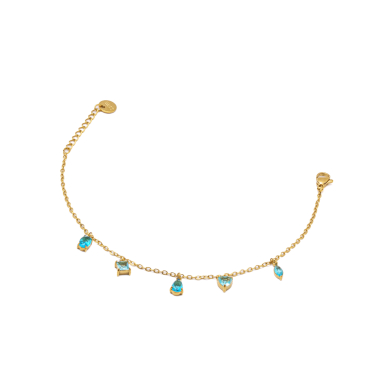 PULSERA ZO15461B DORADO AZUL ACERO INOXIDABLE 2C31