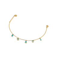 PULSERA ZO15461B DORADO AZUL ACERO INOXIDABLE 2C31