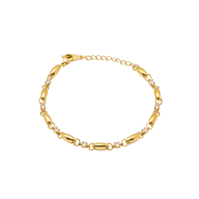 PULSERA ZO13507B DORADO  ACERO INOXIDABLE