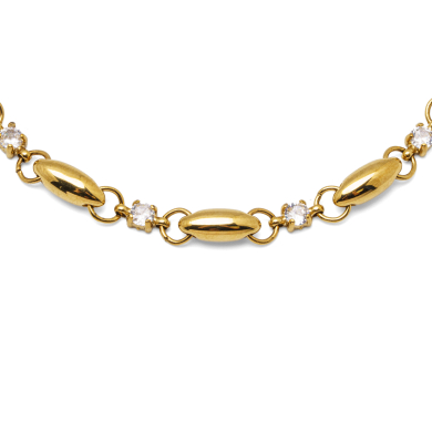 PULSERA ZO13507B DORADO  ACERO INOXIDABLE