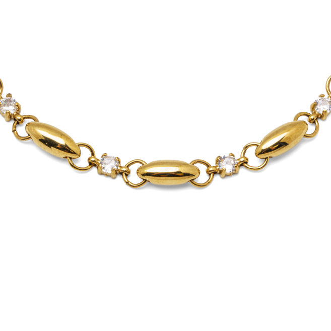 PULSERA ZO13507B DORADO  ACERO INOXIDABLE