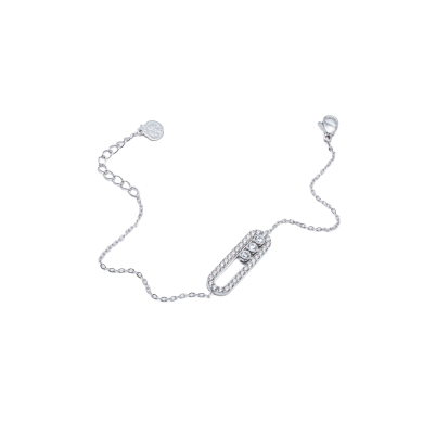 PULSERA ZO16057B PLATEADO  ACERO INOXIDABLE 2B34