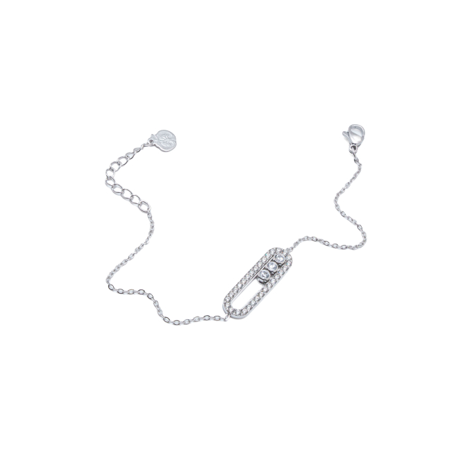 PULSERA ZO16057B PLATEADO  ACERO INOXIDABLE 2B34