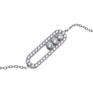 PULSERA ZO16057B PLATEADO  ACERO INOXIDABLE 2B34
