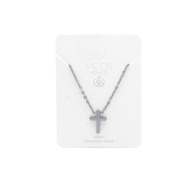 Collar Y00977 Plateado Acero Inoxidable 2D25
