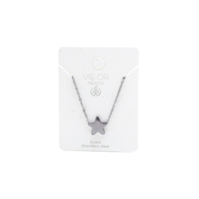 COLLAR ZO14156N Plateado Acero Inoxidable -E25 E22