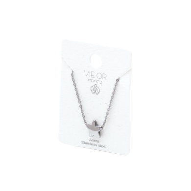 COLLAR ZO13303N Plateado Acero Inoxidable -E25 E22