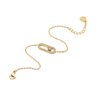 PULSERA ZO16063B DORADO  ACERO INOXIDABLE 2B34