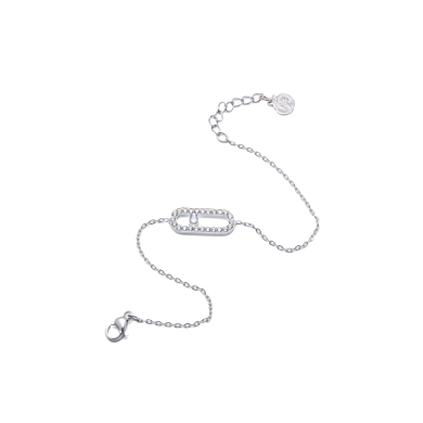 PULSERA ZO16063B PLATEADO  ACERO INOXIDABLE 2B34