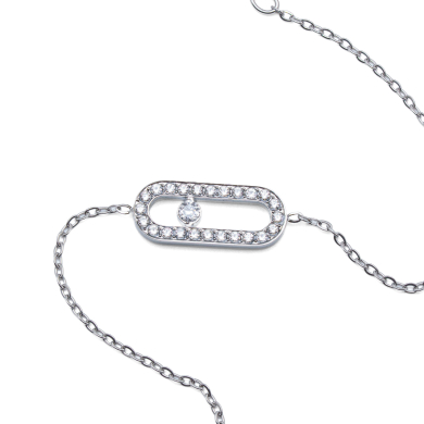 PULSERA ZO16063B PLATEADO  ACERO INOXIDABLE 2B34