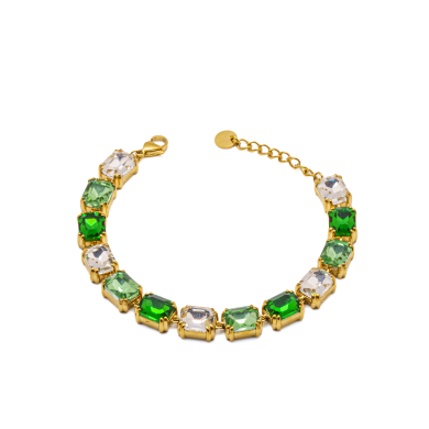PULSERA ZO15420B DORADO VERDE ACERO INOXIDABLE 2B59