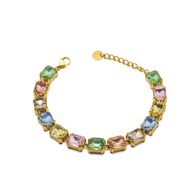 PULSERA ZO15420B DORADO MULTICOLOR ACERO INOXIDABLE 2B59