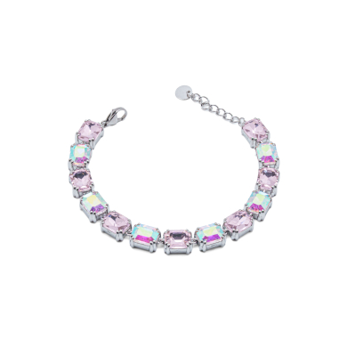 PULSERA ZO15420B PLATEADO ROSA ACERO INOXIDABLE 2B59