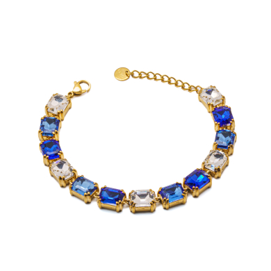 PULSERA ZO15420B DORADO AZUL ACERO INOXIDABLE 2B59