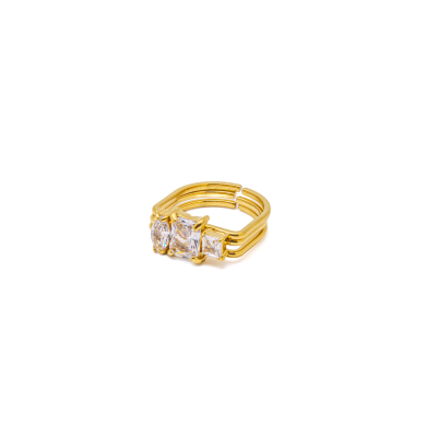 ANILLOS ZO15467R DORADO BLANCO ACERO INOXIDABLE A29
