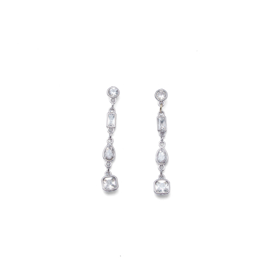 ARETES ZO15886E PLATEADO  ACERO INOXIDABLE G23
