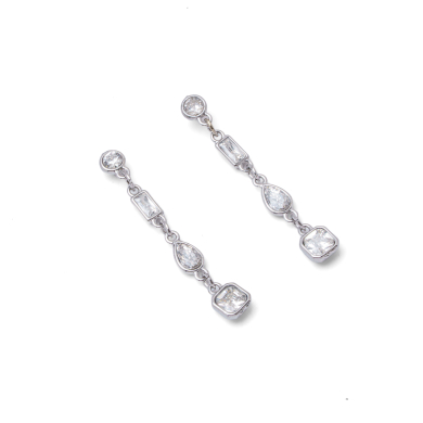 ARETES ZO15886E PLATEADO  ACERO INOXIDABLE G23