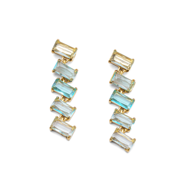 ARETES ZO15428E DORADO AZUL ACERO INOXIDABLE G35