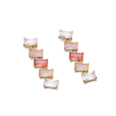 ARETES ZO15428E DORADO ROSA ACERO INOXIDABLE G35