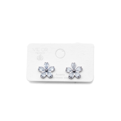 ARETES ZO15206E PLATEADO  ACERO INOXIDABLE F41