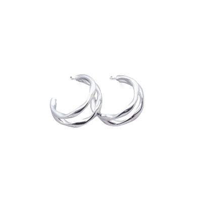 ARETES ZO13927E/27MM PLATEADO Acero Inoxidable F37 F28