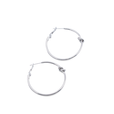 ARETES ZO16066E/40MM PLATEADO  ACERO INOXIDABLE F39