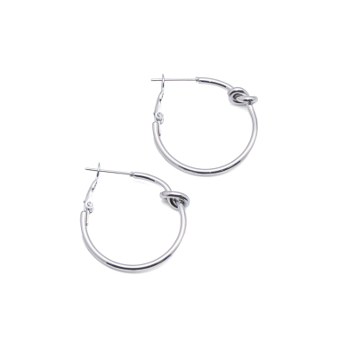 ARETES ZO16065E/30MM PLATEADO  ACERO INOXIDABLE F39