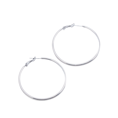 ARETES ZO9697E/50MM/250 PLATEADO  ACERO INOXIDABLE F310