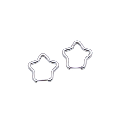 ARETES ZO16050E/23.5*23MM PLATEADO  ACERO INOXIDABLE F23