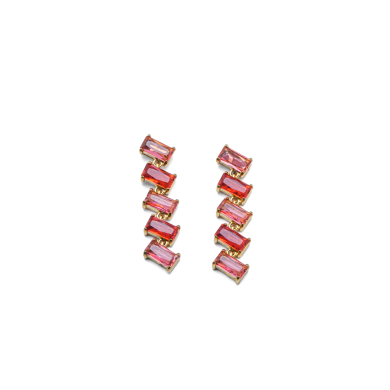 ARETES ZO15428E DORADO ROJO ACERO INOXIDABLE G35