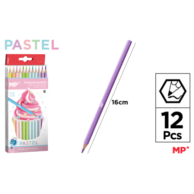 LAPICES DE COLORES PASTEL 12U - E41